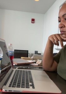 Bunny, #TheVibeAlchemist preparing for an intensive one on one at Wright State University